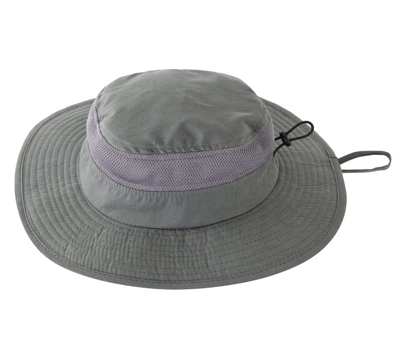 Connectyle Toddler Sun Hat for Kids Large Brim, Deep Grey, 2-6T - Image 4